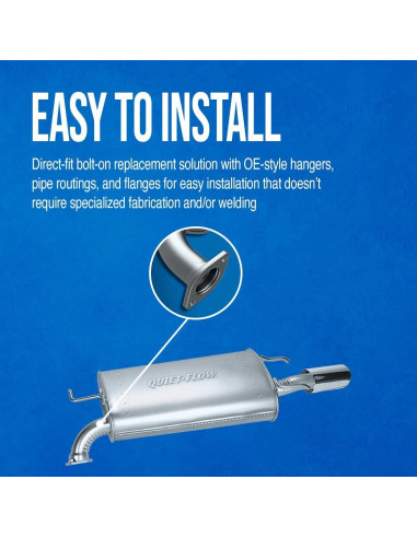 Silenciador de Escape Walker Quiet-Flow SS 53043 para Toyota Corolla