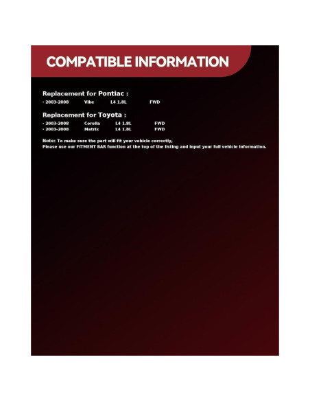 Convertidor Catalítico AUTOSITY para Corolla 1.8L 2003-2008