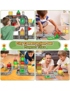 Juego de Azulejos Magnéticos LionFuny 50 Piezas para Niños 2