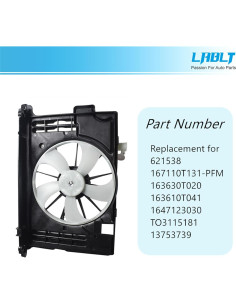 Ventilador de Refrigeración del Radiador LABLT Corolla 2014-2019 12V 2