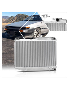 Radiador de Aluminio PM PERFORMOTOR 2 Filas Corolla AE86