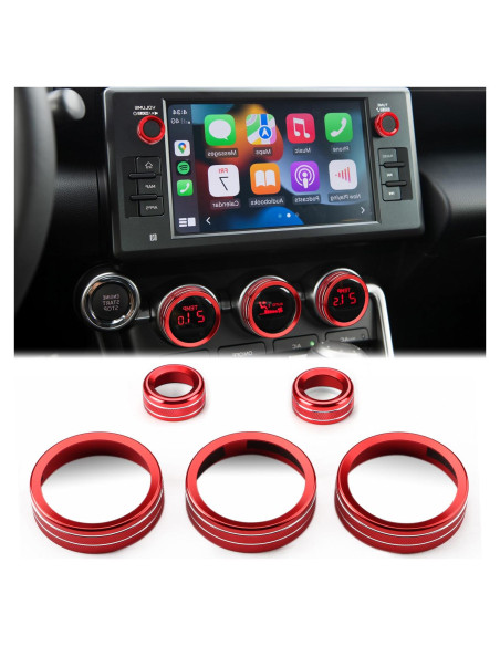 Trims de Perilla de AC Auovo 5PCS para Subaru BRZ y GR86