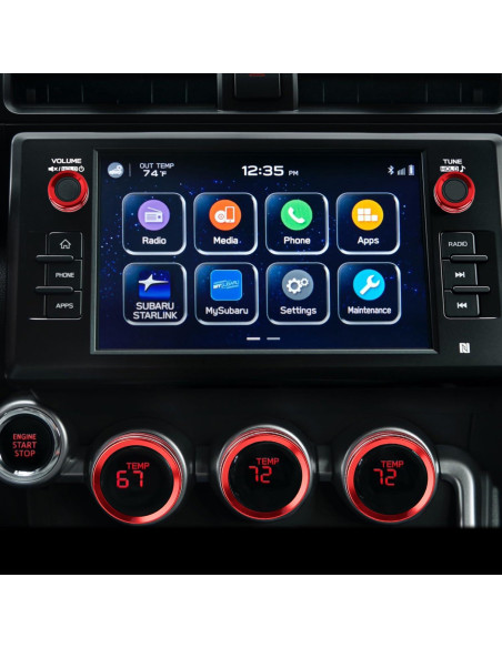 Trims de Perilla de AC Auovo 5PCS para Subaru BRZ y GR86