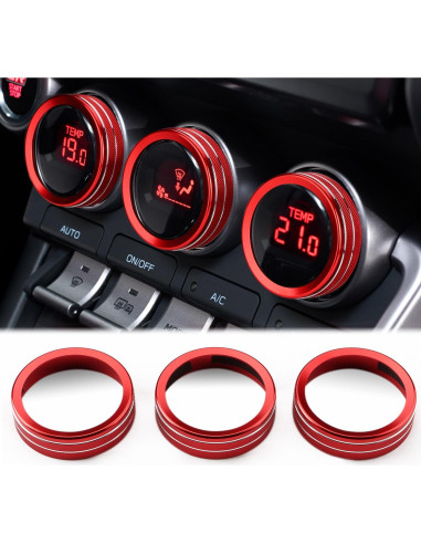 Trims de Perilla de AC Auovo 5PCS para Subaru BRZ y GR86