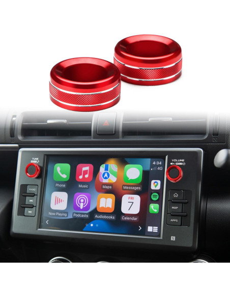 Trims de Perilla de AC Auovo 5PCS para Subaru BRZ y GR86