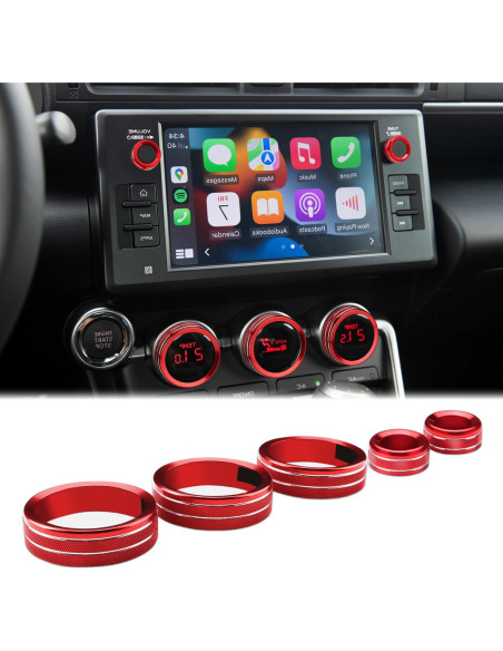 Trims de Perilla de AC Auovo 5PCS para Subaru BRZ y GR86