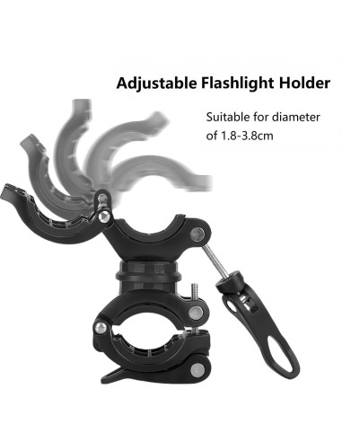 Soporte para Linterna Vonpri 360 Ajustable para Bicicleta