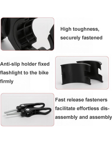 Soporte para Linterna Vonpri 360 Ajustable para Bicicleta
