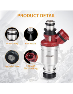 Inyectores de Combustible AISHAN 4PCS 2 Agujeros Toyota 2
