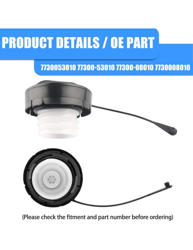 Tapa de Gas E-Vniko 77300-53010 Compatible Toyota Lexus