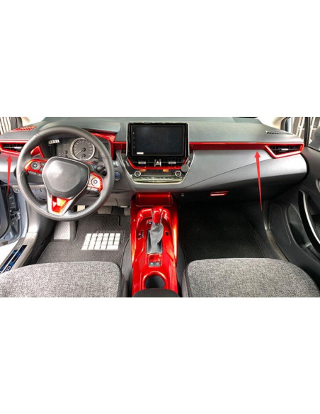 Accesorios Toyota Corolla 2020-2025 ABS Rojo 3PCS Set