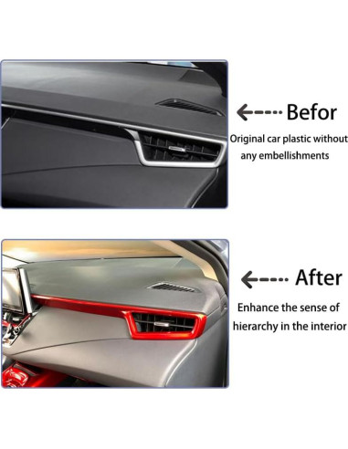 Accesorios Toyota Corolla 2020-2025 ABS Rojo 3PCS Set