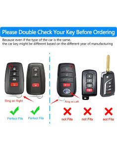 Funda de Llave Tukellen TPU Rojo para Toyota 2020-2024 2