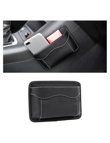 Organizador de Asiento de Coche Osilly en Cuero PU Negro