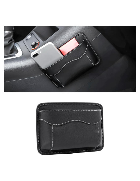 Organizador de Asiento de Coche Osilly en Cuero PU Negro