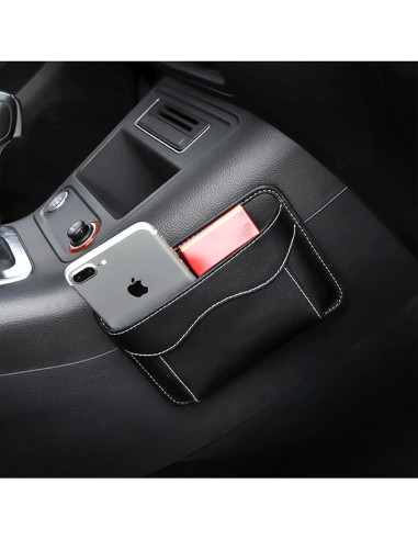 Organizador de Asiento de Coche Osilly en Cuero PU Negro