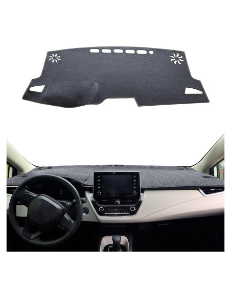 Cubierta de tablero HEDAQI para Toyota Corolla 2019-2024 gris