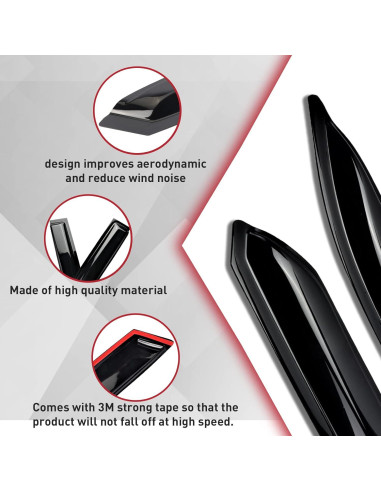 Deflectores de Ventana NOPOCA para Corolla 2019-2024 4pcs