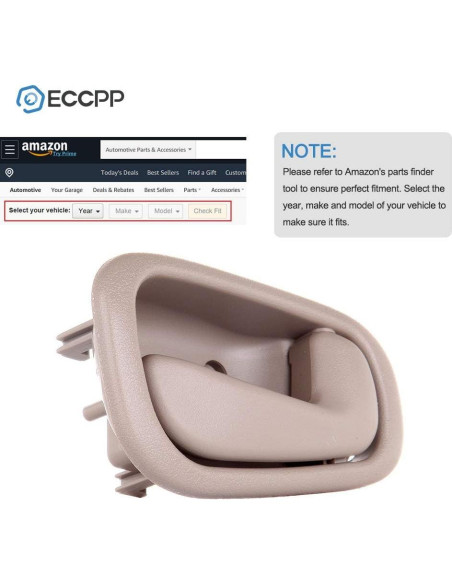 Mangos de Puerta Interior ECCPP para Toyota Corolla 1998-2002 Beige (2pcs)