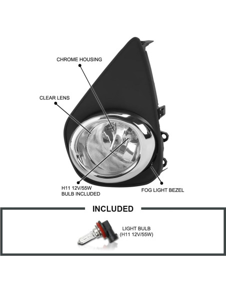 Luces Antiniebla Claras SPEC-D Tuning para Toyota Yaris 15-17
