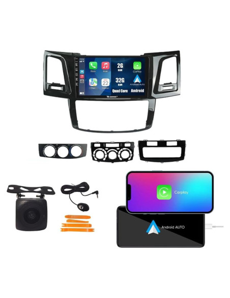 Estéreo GPS Android 9" KUNFINE para Toyota Fortuner 2005-2007