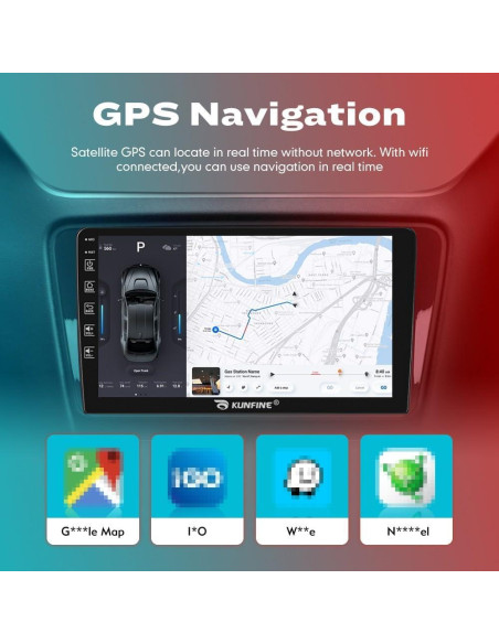 Estéreo GPS Android 9" KUNFINE para Toyota Fortuner 2005-2007