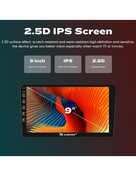 Estéreo GPS Android 9" KUNFINE para Toyota Fortuner 2005-2007