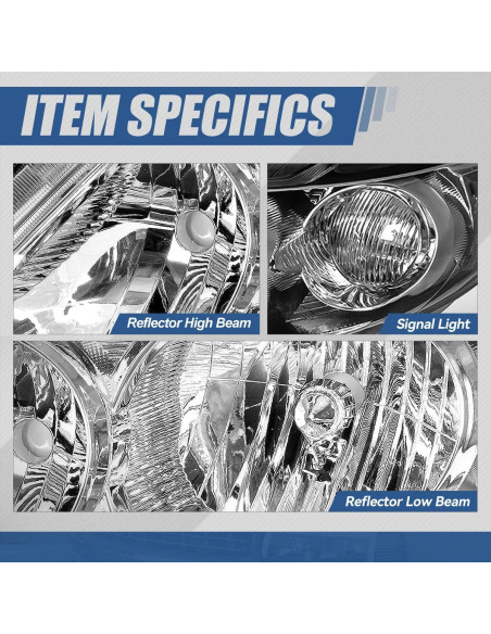 Faros Halógenos Auto Dynasty para Toyota Corolla 2009-2010