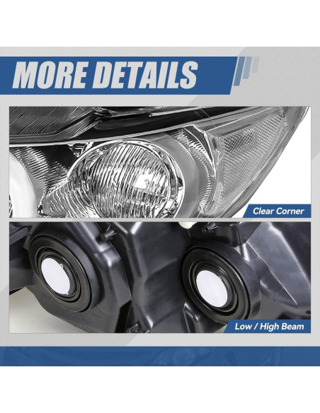 Faros Halógenos Auto Dynasty para Toyota Corolla 2009-2010