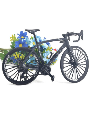 Bicicleta de Carretera Mini ZIYUE 1:8 Negro Decorativa