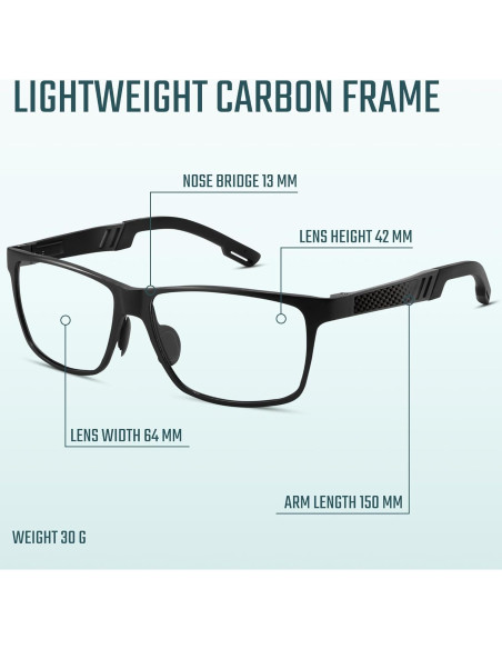 Gafas Anti Luz Azul TR90 UV400 para Hombres - Color Negro Gafas Anti Luz Azul TR90 UV400 para Hombres - Color Negro