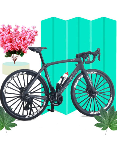 Bicicleta de Carretera Mini ZIYUE 1:8 Negro Decorativa