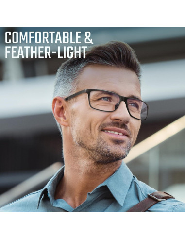 Gafas Anti Luz Azul TR90 UV400 para Hombres - Color Negro