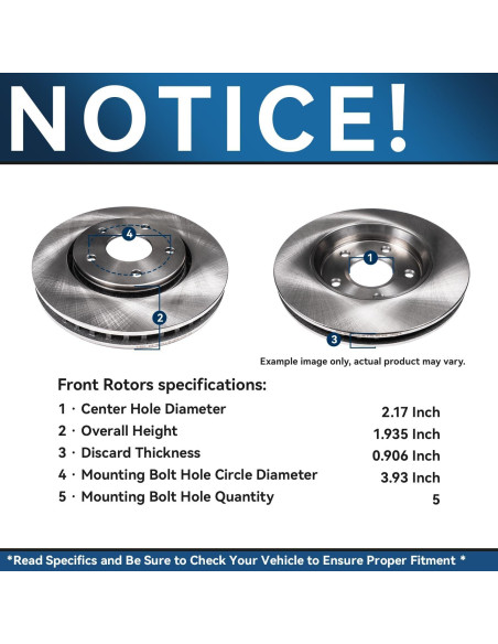 Kit de Frenos Delanteros Detroit Axle para Toyota Corolla 2003-2008