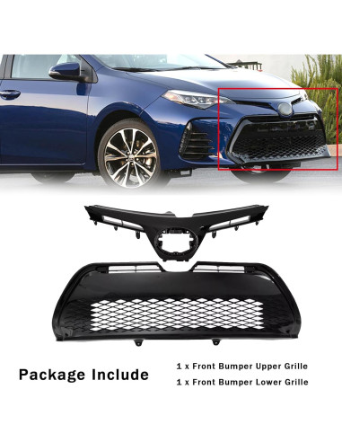 Conjunto Parrilla Parachoques Delantero HAPSO Toyota Corolla 2017-2019