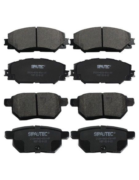 Pastillas de freno cerámicas SIPAUTEC D1210 D1354 para Toyota