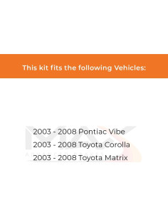 Kit de frenos delanteros Max Advanced Brakes Toyota Corolla 2003-2008 2