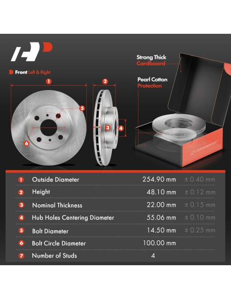 Discos de Freno Ventilados A-Premium 254mm + Pastillas Toyota/Chevy