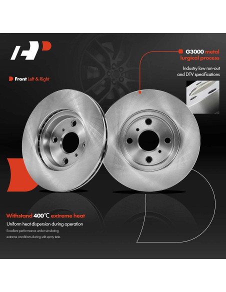 Discos de Freno Ventilados A-Premium 254mm + Pastillas Toyota/Chevy