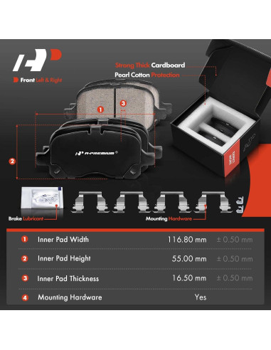 Discos de Freno Ventilados A-Premium 254mm + Pastillas Toyota/Chevy