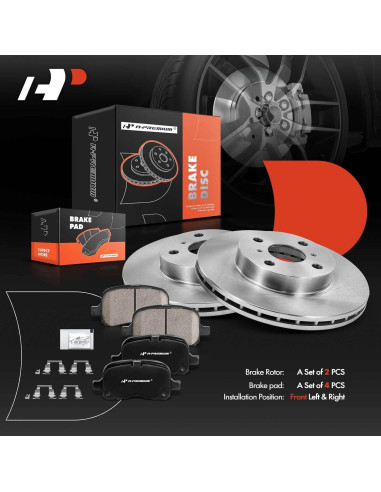 Discos de Freno Ventilados A-Premium 254mm + Pastillas Toyota/Chevy
