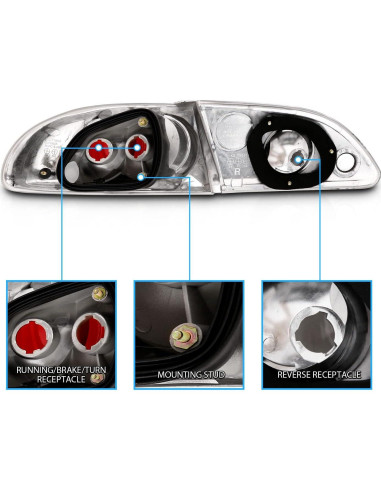 Juego de Luces de Freno AmeriLite para Toyota Corolla 98-02