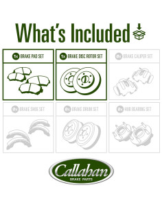 Kit de frenos traseros Callahan para Toyota Corolla iM 2017-2018 2