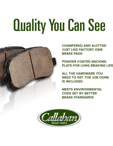Kit de frenos traseros Callahan para Toyota Corolla iM 2017-2018
