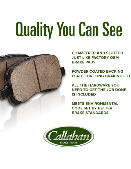 Kit de frenos traseros Callahan para Toyota Corolla iM 2017-2018