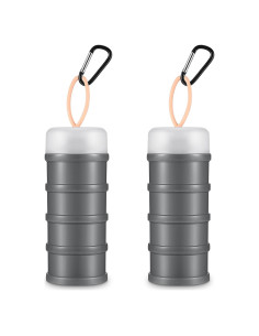 Contenedor de Polvo de Proteína Baderke 2 Pcs Apilable 473 ml