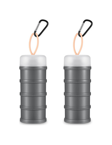 Contenedor de Polvo de Proteína Baderke 2 Pcs Apilable 473 ml