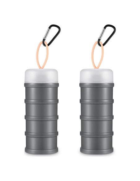 Contenedor de Polvo de Proteína Baderke 2 Pcs Apilable 473 ml