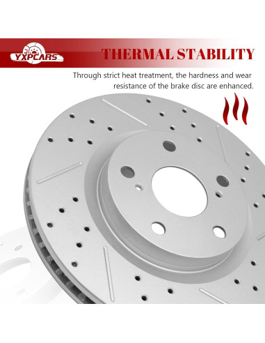 Kit de Freno YXPCARS Discos y Pastillas Cerámicas Toyota