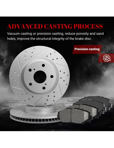 Kit de Freno YXPCARS Discos y Pastillas Cerámicas Toyota